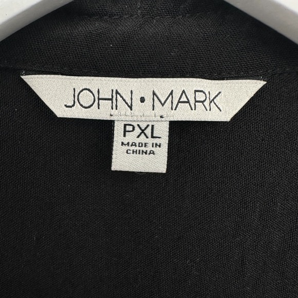 John Mark Top Shirt Size XL Petite Granny Square Crochet Artsy Boho Grunge Indie - Picture 11 of 12